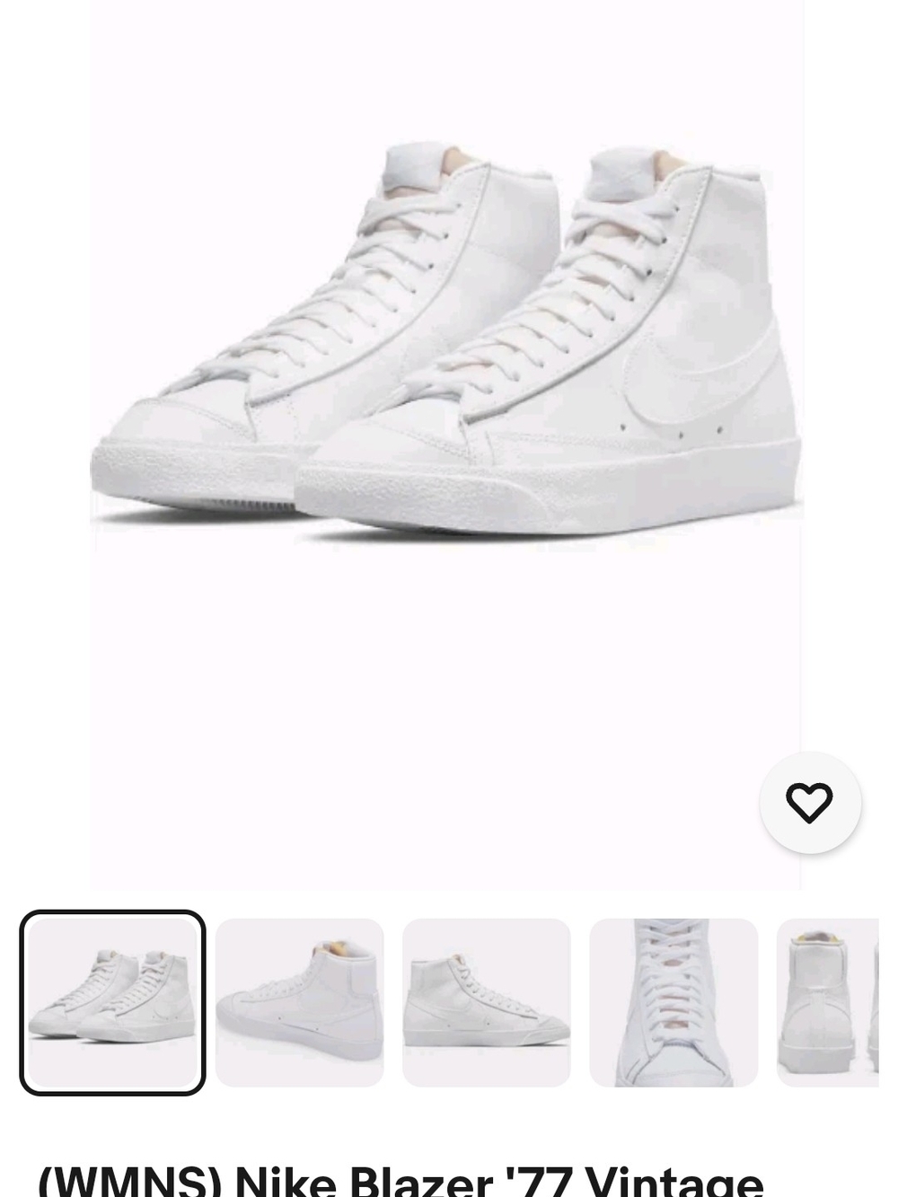 Nike Women’s and Men's White High-Top Sneakers NEW - Picture 6 of 7